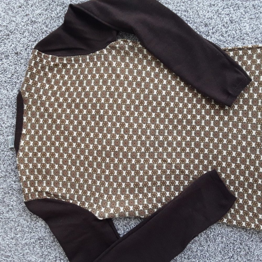 Barneys New York Brown Cashmere/Cotton Multicolor Sweater - Picture 2 of 6